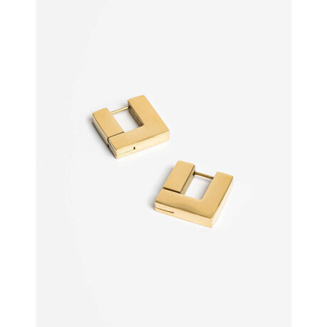 Argollas De Acero Dorado Dorado