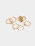 Sets Anillos Flores atrapadas Sets De Anillos - Dorado