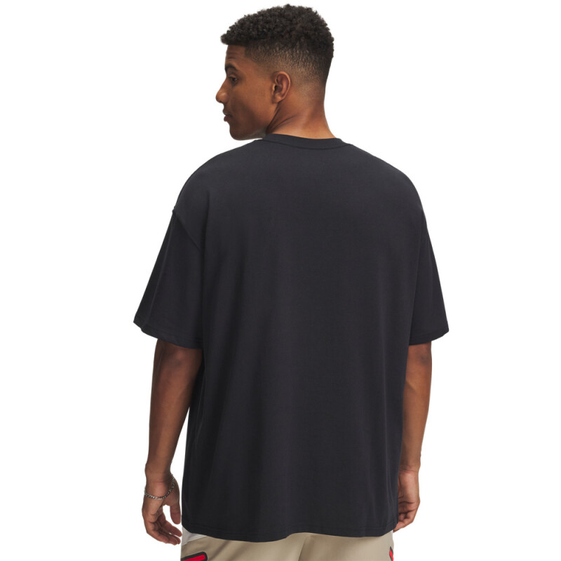 UA HWT U LOGO SS-GRY BLK-001