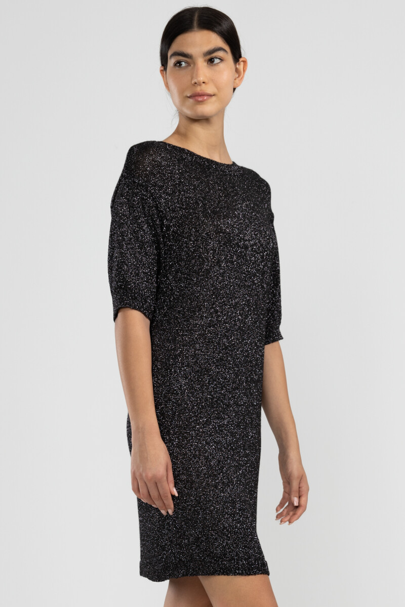 LARA KNIT DRESS Negro