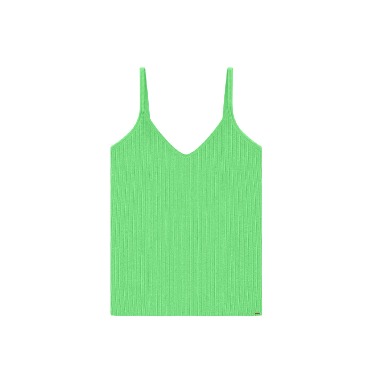 Musculosa Canalé cuello en V - Verde Agua 