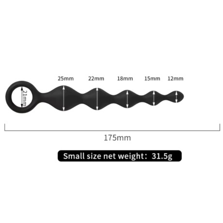 Plug Dilatador Anal Largo 5 Esferas Plug Dilatador Anal Largo 5 Esferas