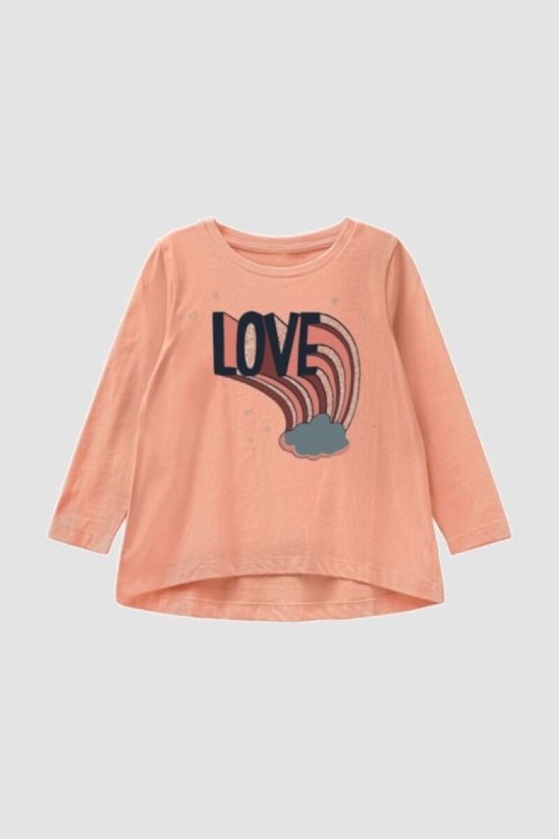 Camiseta Manga Larga - Peach Nectar 
