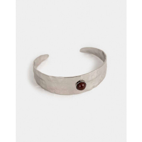 Brazalete De Metal Plateado