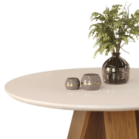 Mesa de Comedor Redonda Linea Celeste Milan Blanca