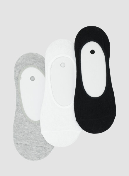 Pack x 3 medias invisible algodón en colores lisos Variante 42