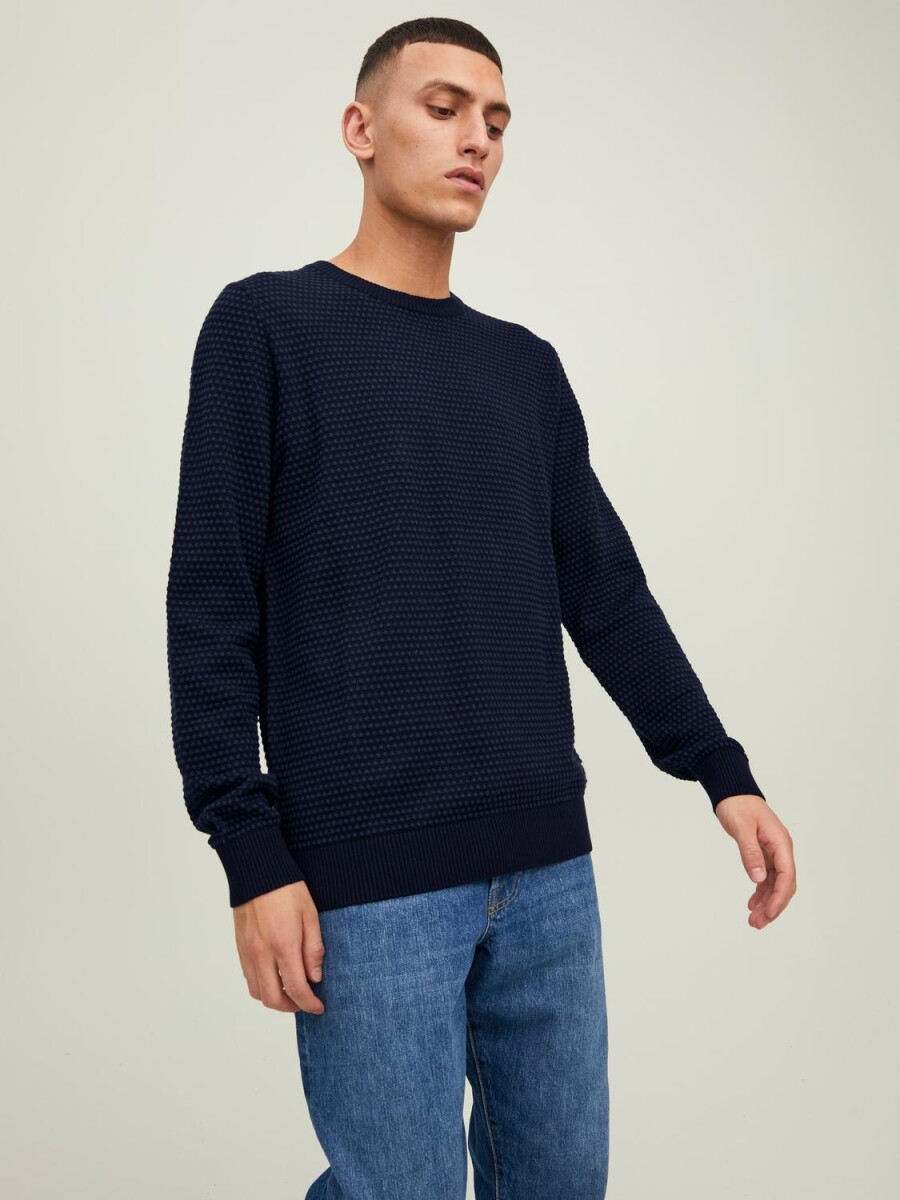 Sweater Atlas Texturizado - Mood Indigo 