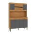 Kit de Cocina Movelmax Laura 1,20 m 8 Puertas Cinamomo Grafito