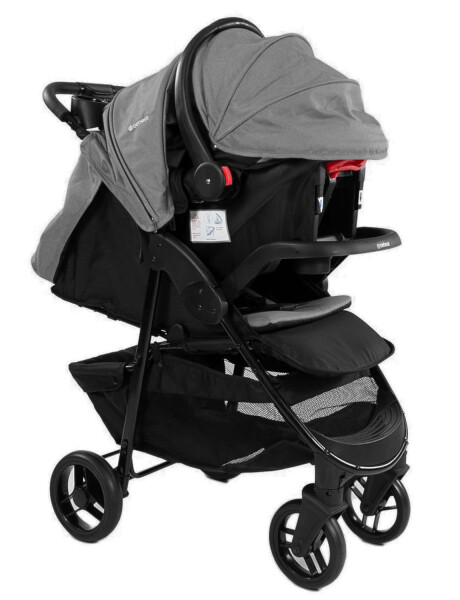 Coche de bebé + silla para auto Bebesit Travel System Sienna Gris