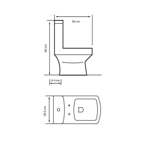 Inodoro Con Tapa Para Mochila Blanco Brillo De Porcelana Sanitaria Incluye Tapa Malawi 000