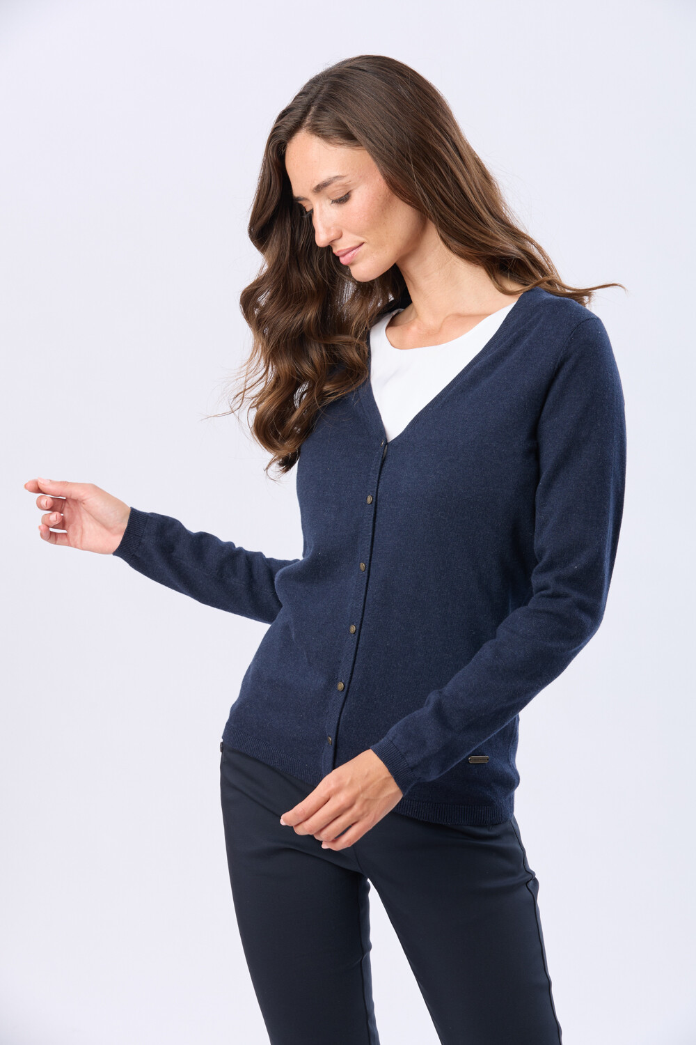 CARDIGAN LISO Marino