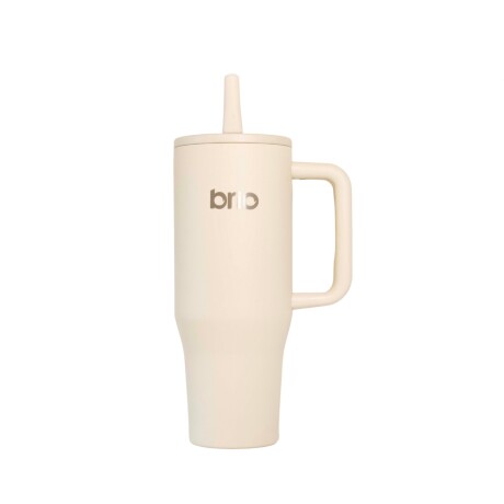 Vaso Térmico Brio Con Tapa Y Sorbito 1200 Ml Beige