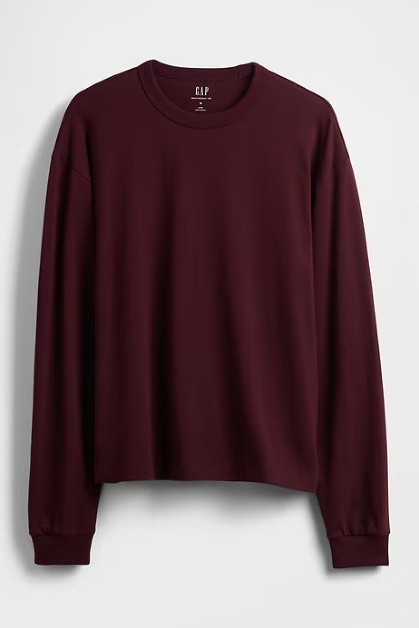 Remera Manga Larga Heavyweight Hombre Tuscan Red