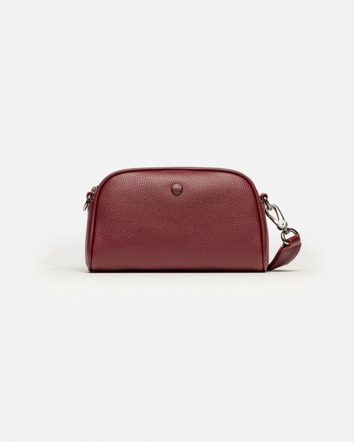 Bandolera Hazel en efecto cuero Bordeaux