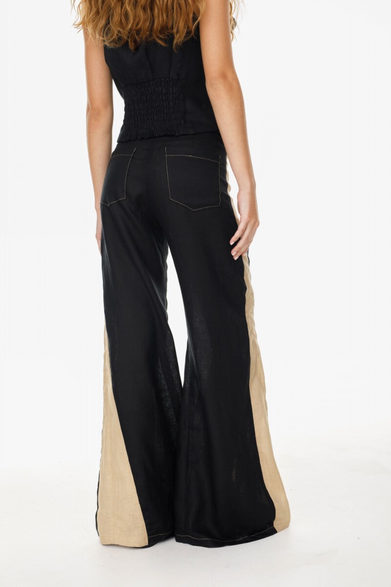 Pantalon Murra Combinado Negro/Camel