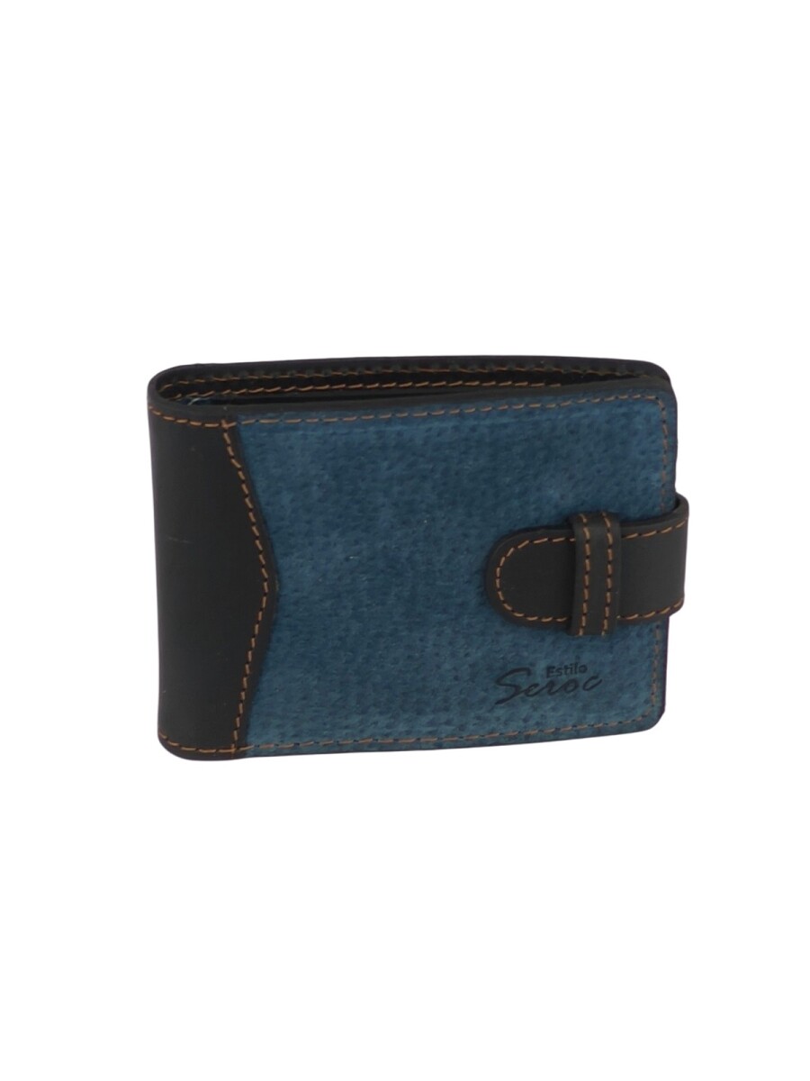 Billetera de cuero - Azul 