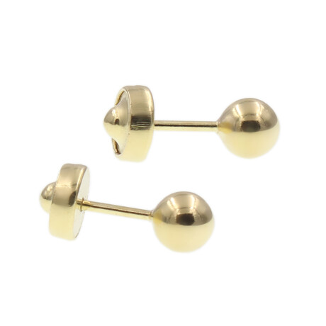 Caravanas abridores de bebe bolita grande en oro amarillo 18k Caravanas abridores de bebe bolita grande en oro amarillo 18k