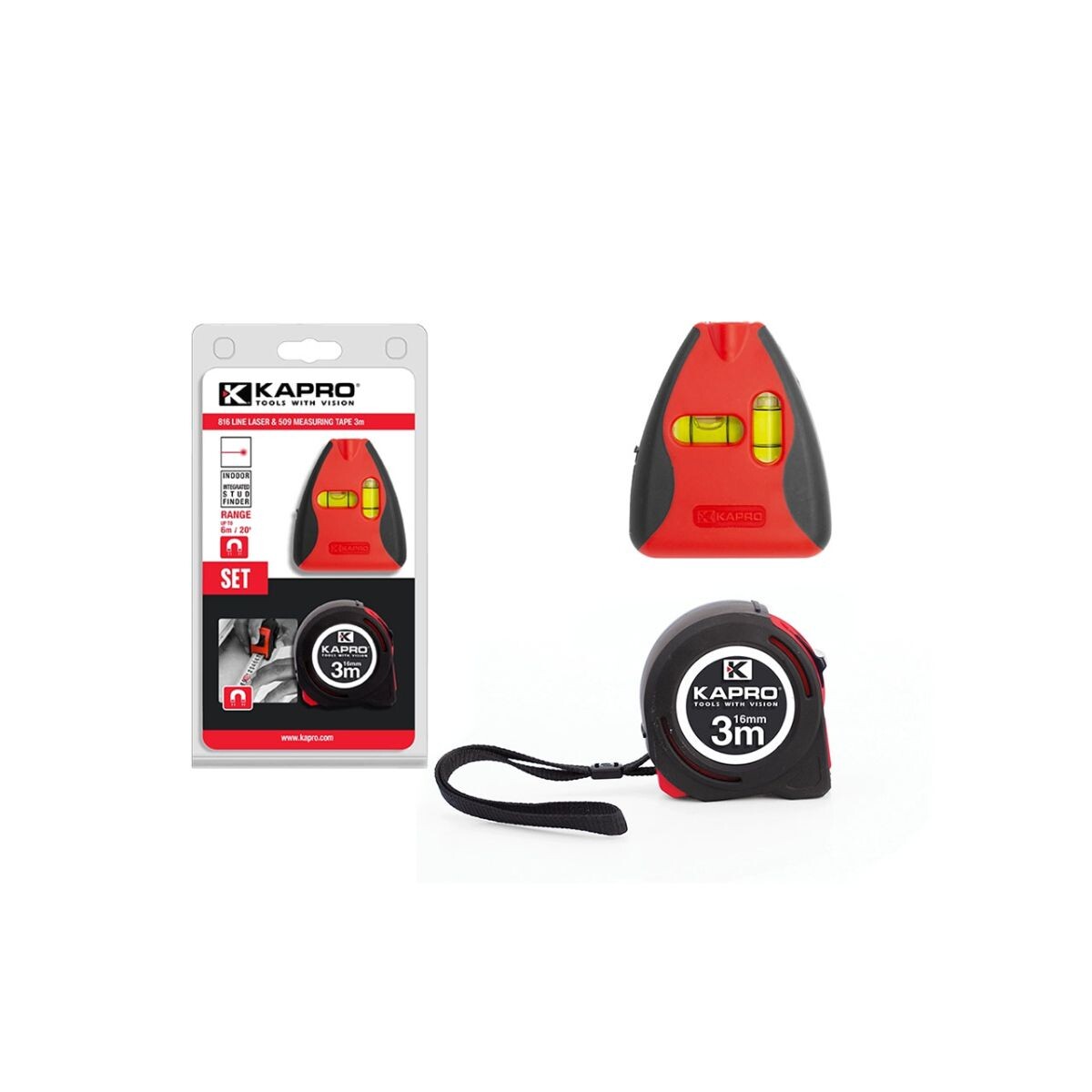 Blister Linea Laser+cinta Metrica 3m 816-509