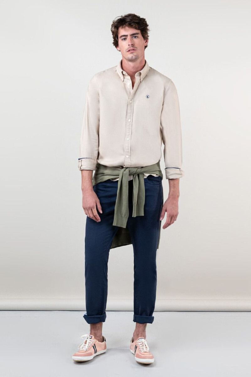 Camisa Garment Dyed El Ganso Beige