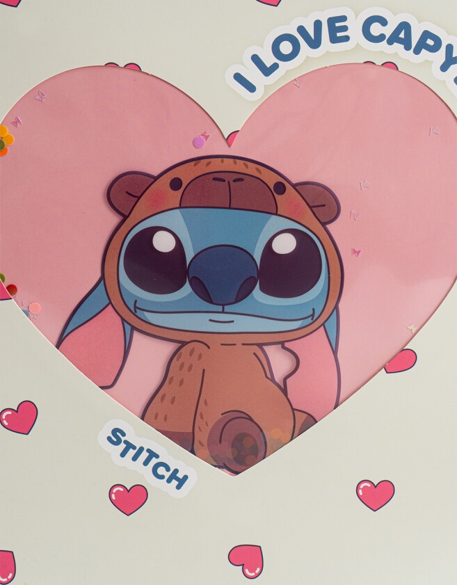 Accesorios Regalos Glitter Bolsa De Regalo "stitch Capybara" - Blanco Crudo