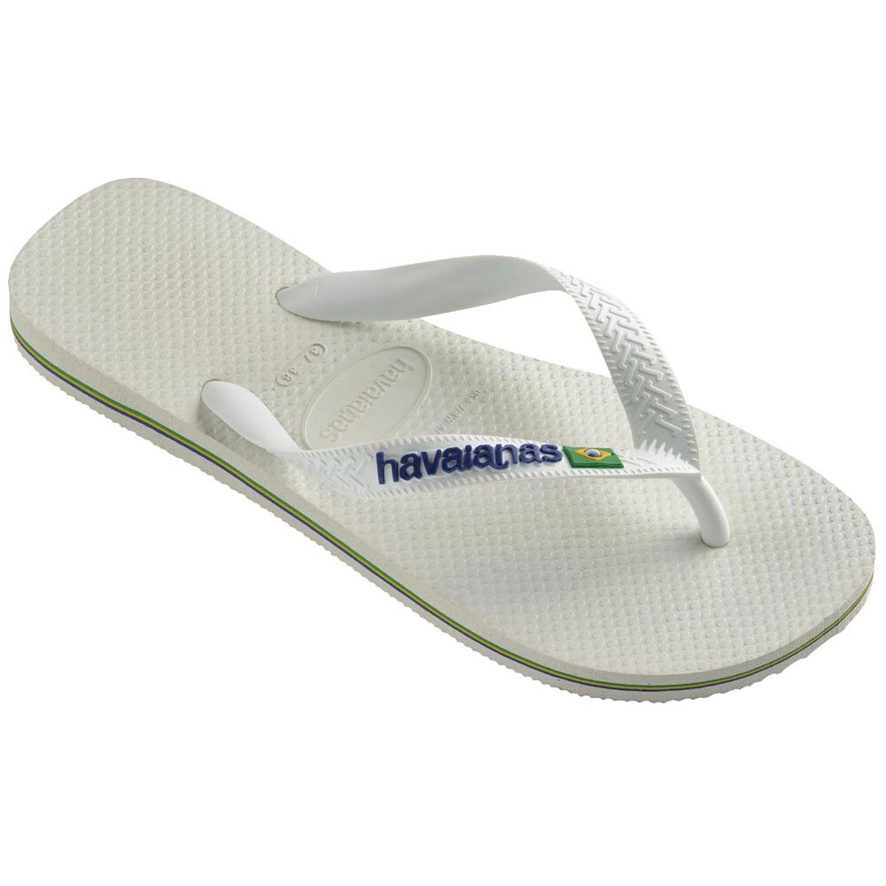 Sandalias Havaianas Brasil Logo Hombre Blanco