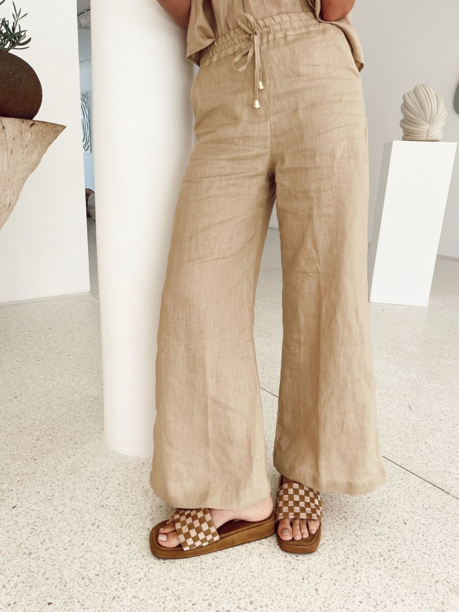 Pantalón Lino Style - Beige 