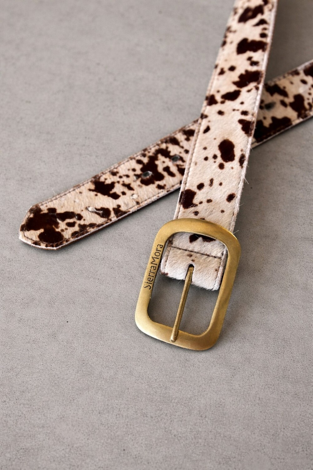 Total Print Belt Blanco / Dorado
