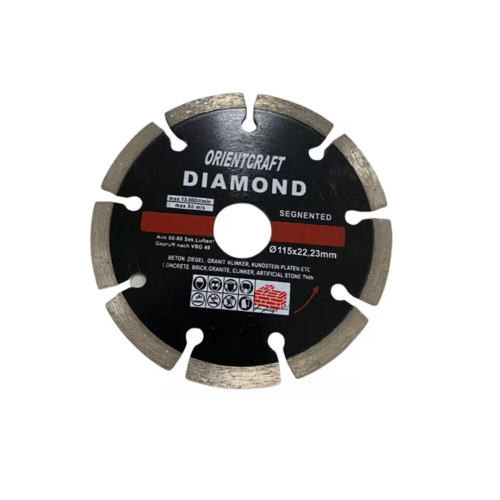 Disco diamantado 115mm segmentado corte seco/húmedo Disco Diamantado 115mm Segmentado Corte Seco/húmedo