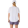 Polo Running Asics Silver SS Top Mujer Brilliant White