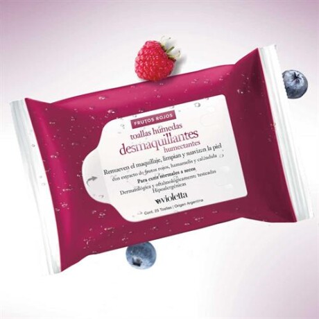 Violetta Toallas Desmaquillantes Frutos Rojos 25 unidades Violetta Toallas Desmaquillantes Frutos Rojos 25 unidades