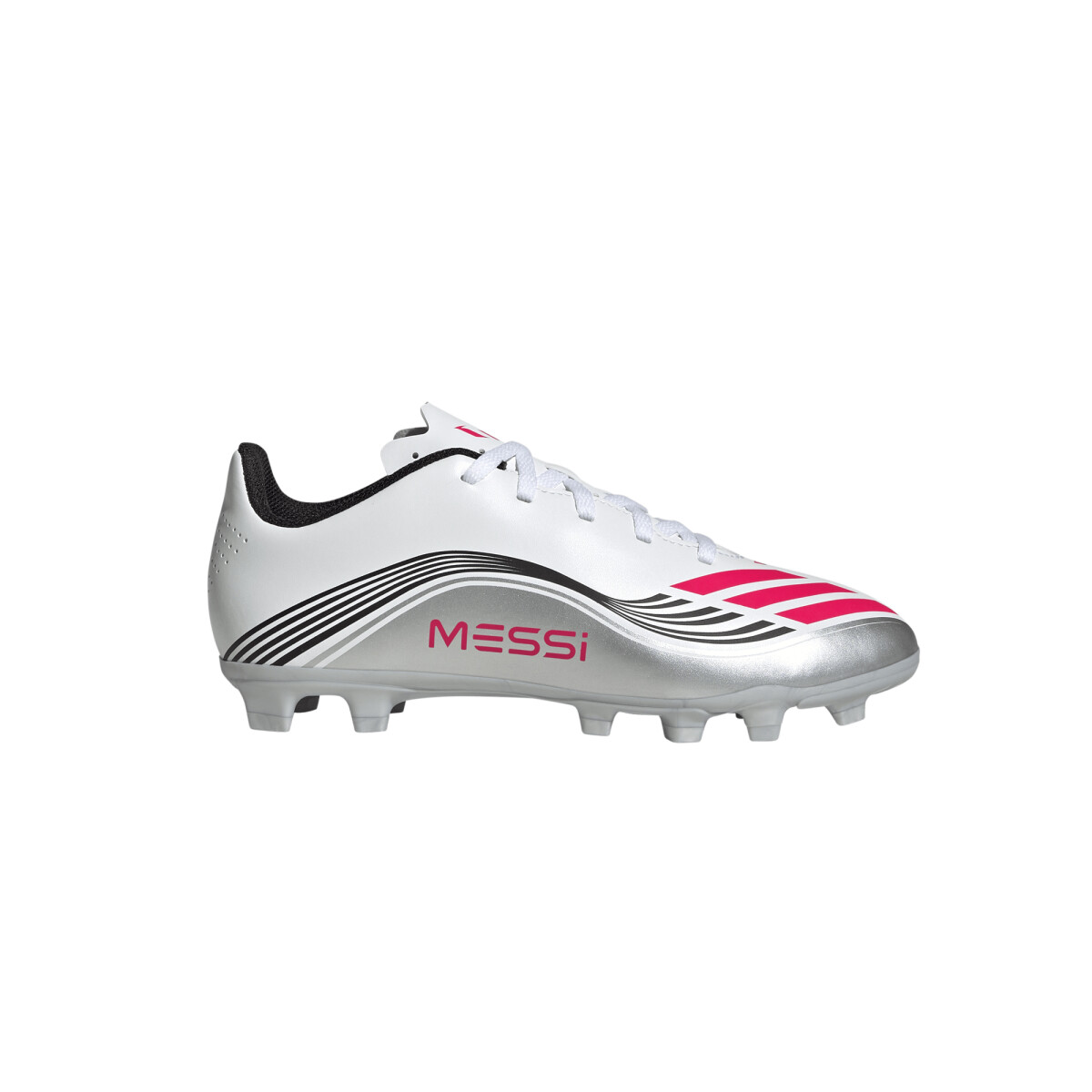 Championes adidas F50 Messi Club FG/M - White & Silver 