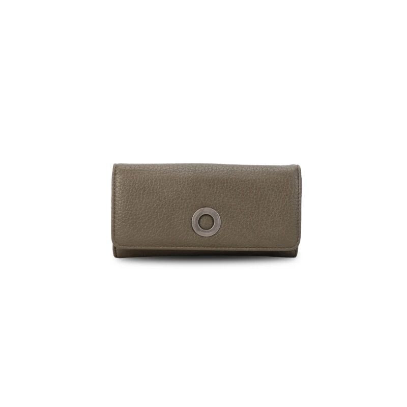 Billetera de Dama en Eco Cuero con Broche Metalico Aceituna