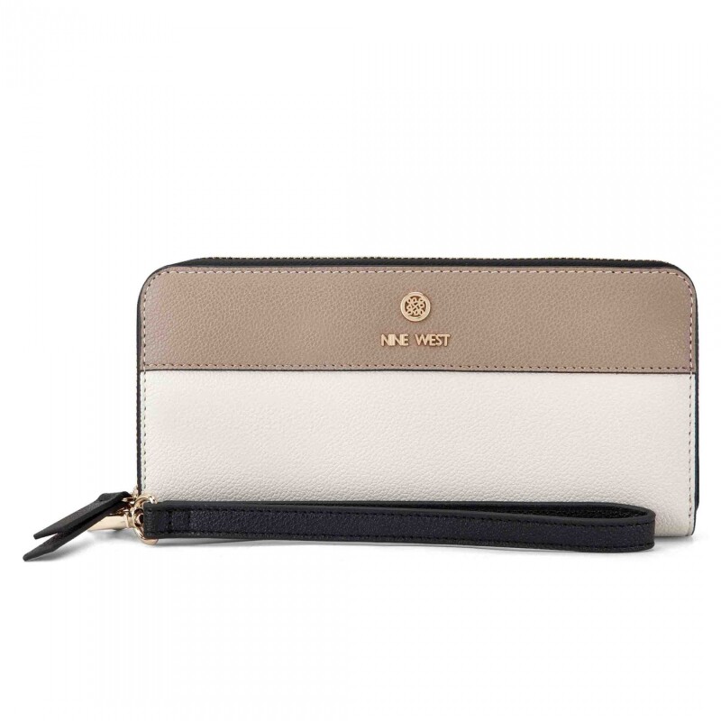 Small Leather Good Lockup 9 Slg Zip Arnd Wrst Wlt Milk Multi