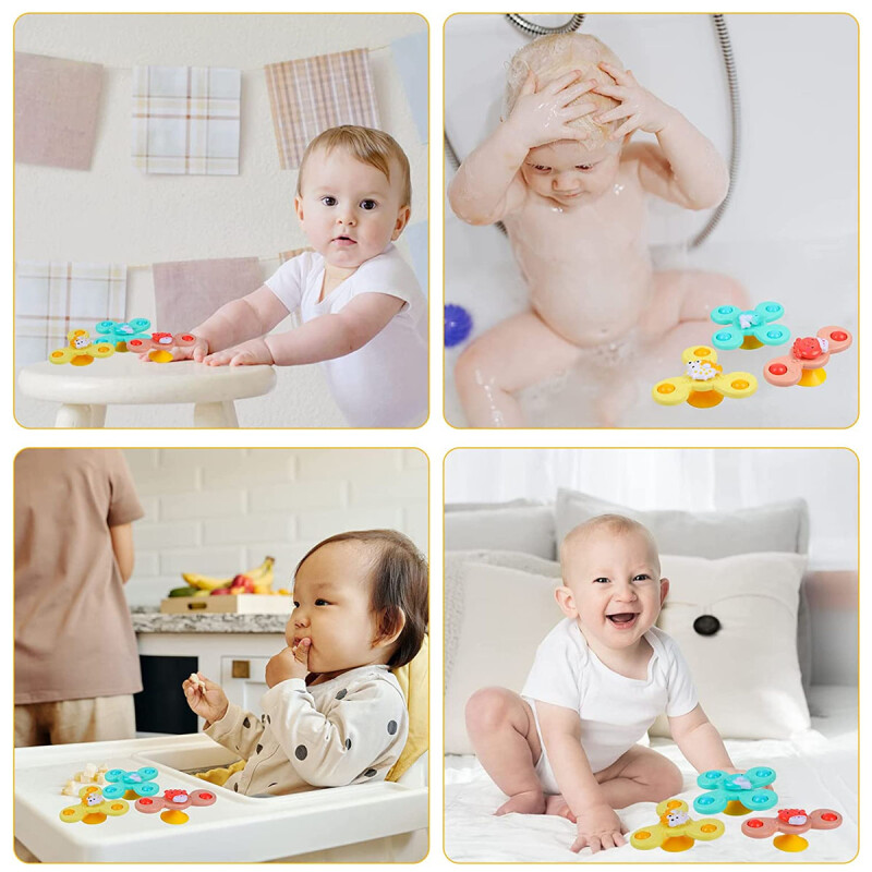 Spinner Giratorios Con Ventosa Resistentes al Agua Set de 3 Spinner Giratorios Con Ventosa Resistentes al Agua Set de 3