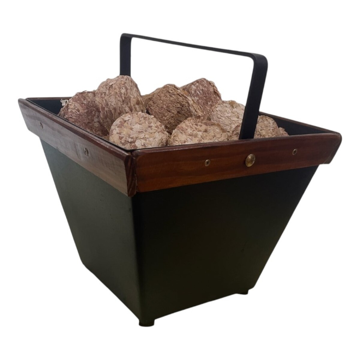 Baldes o cestos metálicos para estufa a leña 