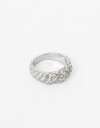 Anillos Medianos y Grandes Metal Anillo Metal Y Strass - Plateado Rodio