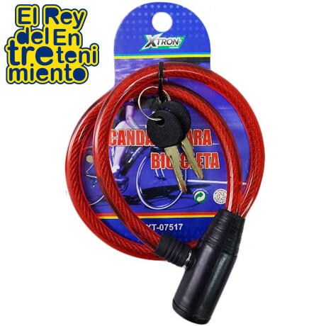 Candado P/ Bici Moto C/ 2 Llaves Linga Acero Forrada Bic000003