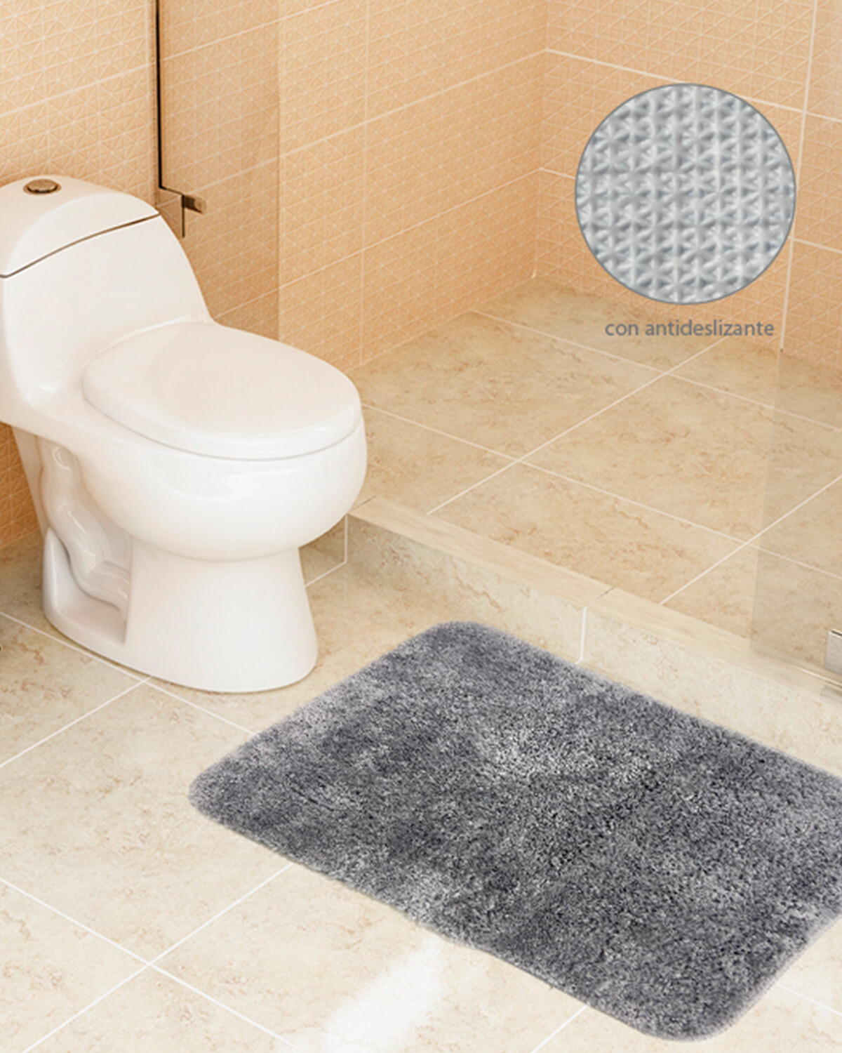 Style 2 Alfombra de baño grande, resistente al moho, antideslizante,  lavable para interiores y exteriores