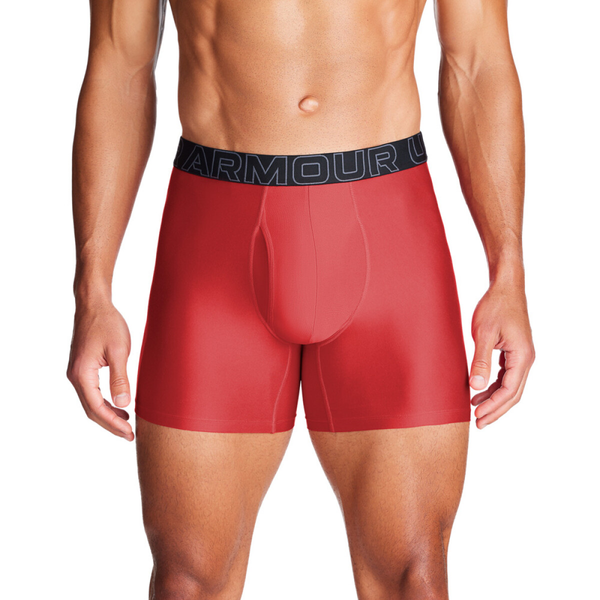 UA PERFORMANCE TECH - SOLID 6 IN 3PK - RED-600 