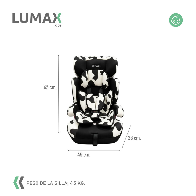 Silla para Auto Booster 3 en 1 Next Generation Lumax Kids Blanco/Negro