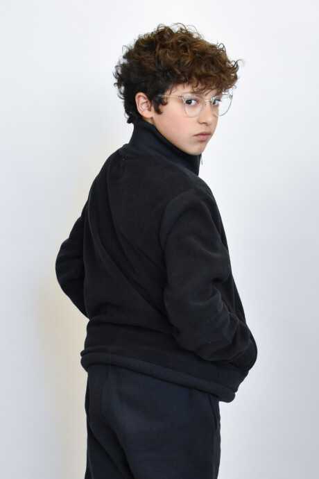 Campera Polar Peach para niños Negro