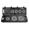 Set De Mancuernas Y Barra Gris Con Valija Athletic 30Kg Negro