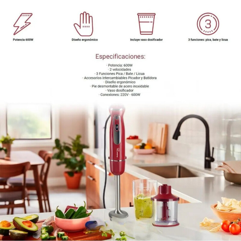 Mixer Vertical Punktal 3 En 1 600w 2 Velocidades Mixer Vertical Punktal 3 En 1 600w 2 Velocidades
