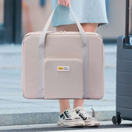 Bolso plegable para viaje con bolsillo Beige
