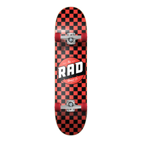 Skate Completo Rad Checkers 7.75" - Black / Red Skate Completo Rad Checkers 7.75" - Black / Red