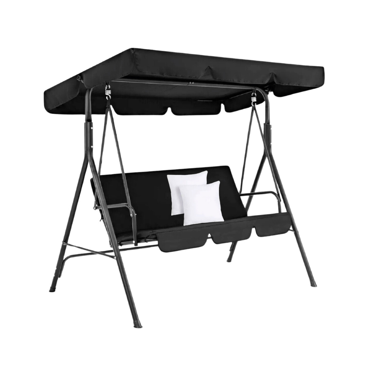 Hamaca Jardín Lumax con Toldo Hierro Exterior - Negro 