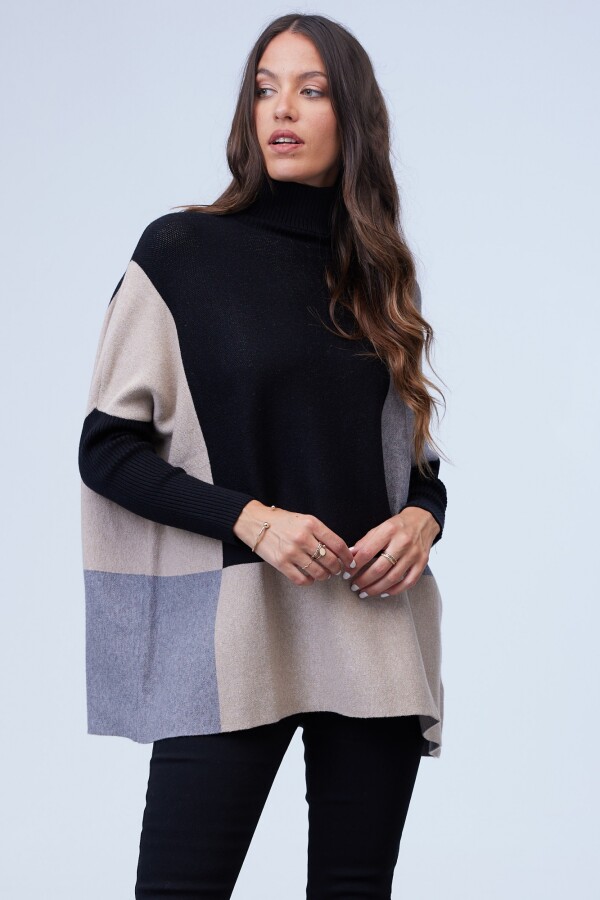 Polera Oversize NEGRO/MULTI
