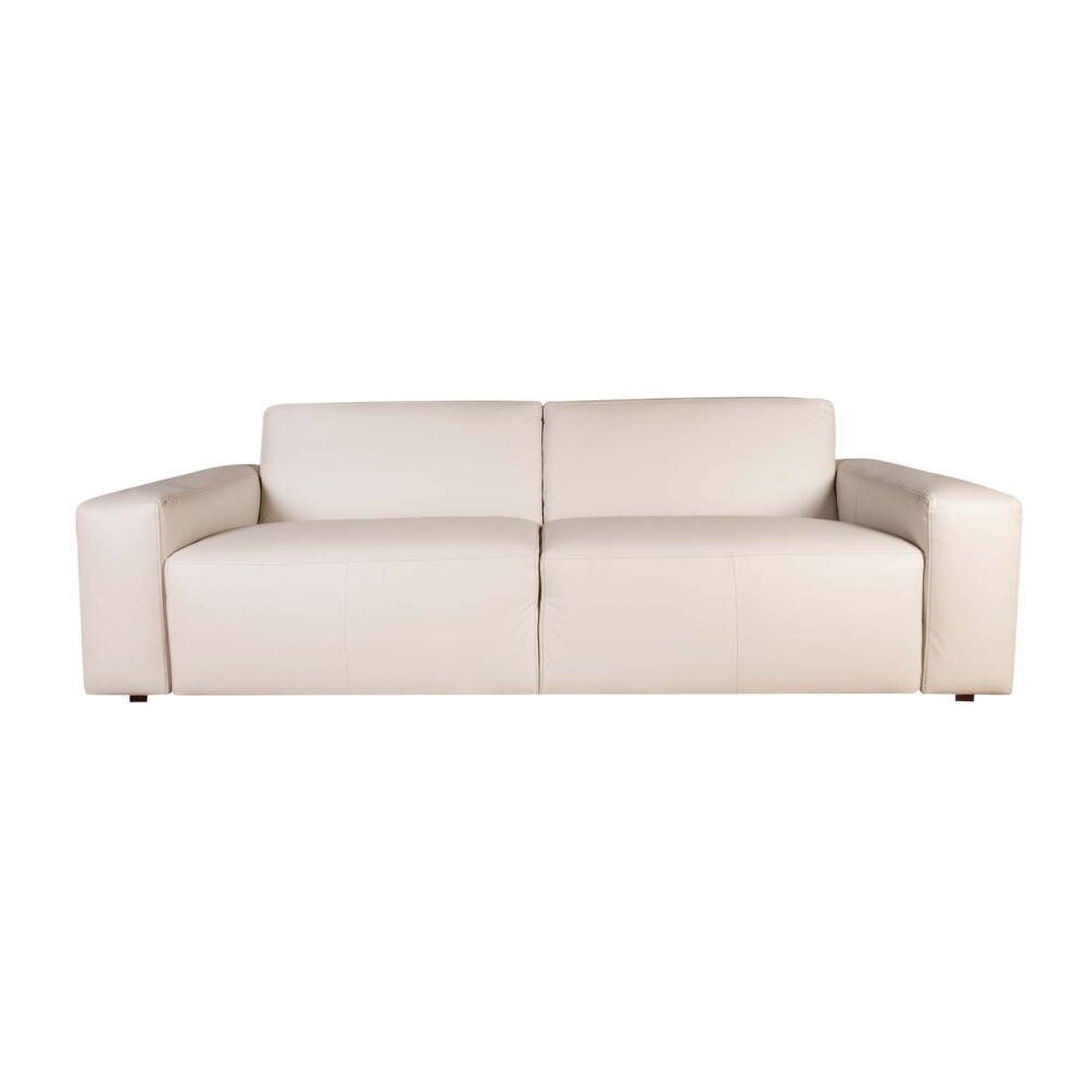SOFA 3 CUERPOS CUERO-Y-MADERA NATURAL-BEIGE LOFT ARENA
