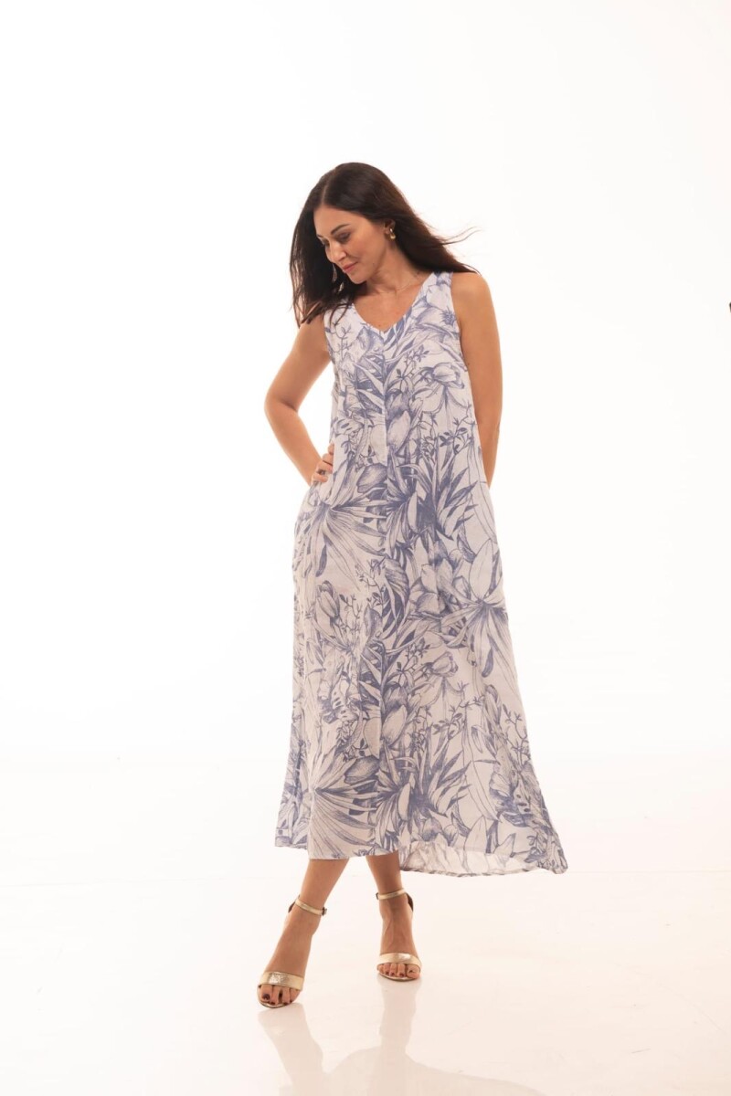 Vestido Salento - Celeste 