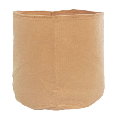 MACETA DE TELA REDONDA BEIGE TAN POT 15GAL - 57L